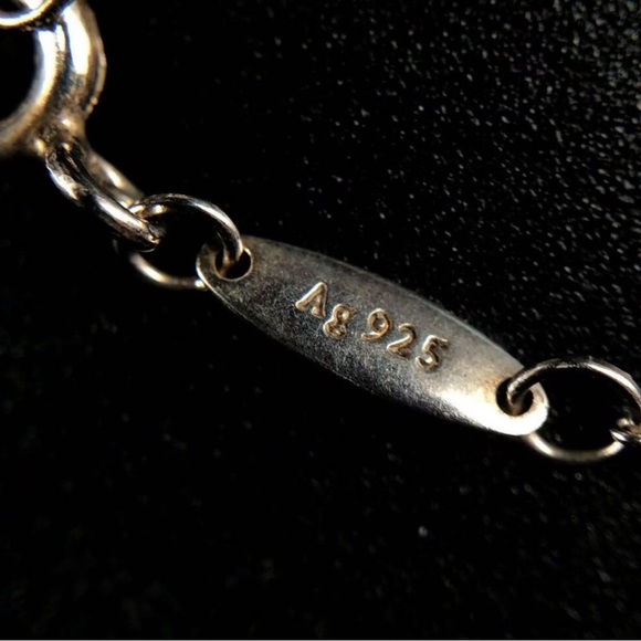 Tiffany & Co. Elsa Peretti Sterling Silver Bean Pendant Necklace 16” - Picture 7 of 11